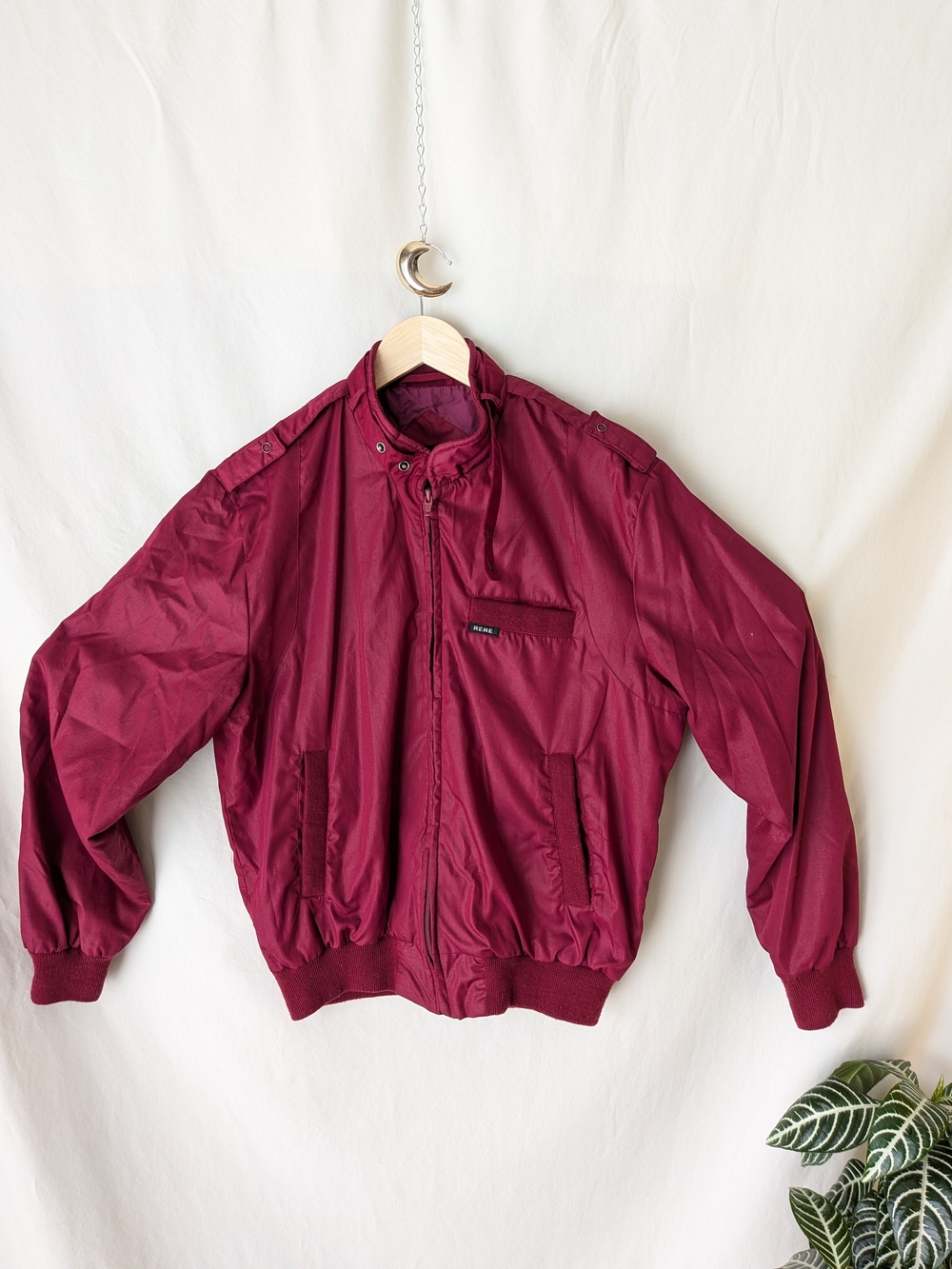 Men's Burgundy Bomber Jacket